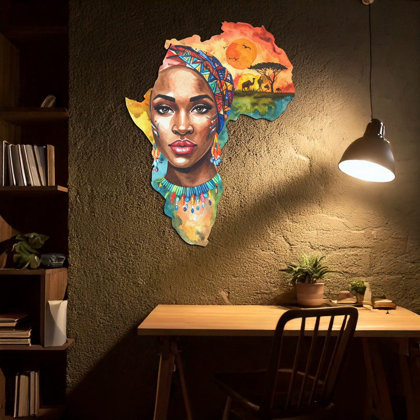 African Queen Metal Wall Art – Bold Cultural Decor-KAFUVM040 - Tampa Home & Garden Store