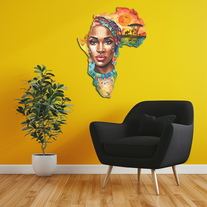 African Queen Metal Wall Art – Bold Cultural Decor-KAFUVM040 - Tampa Home & Garden Store