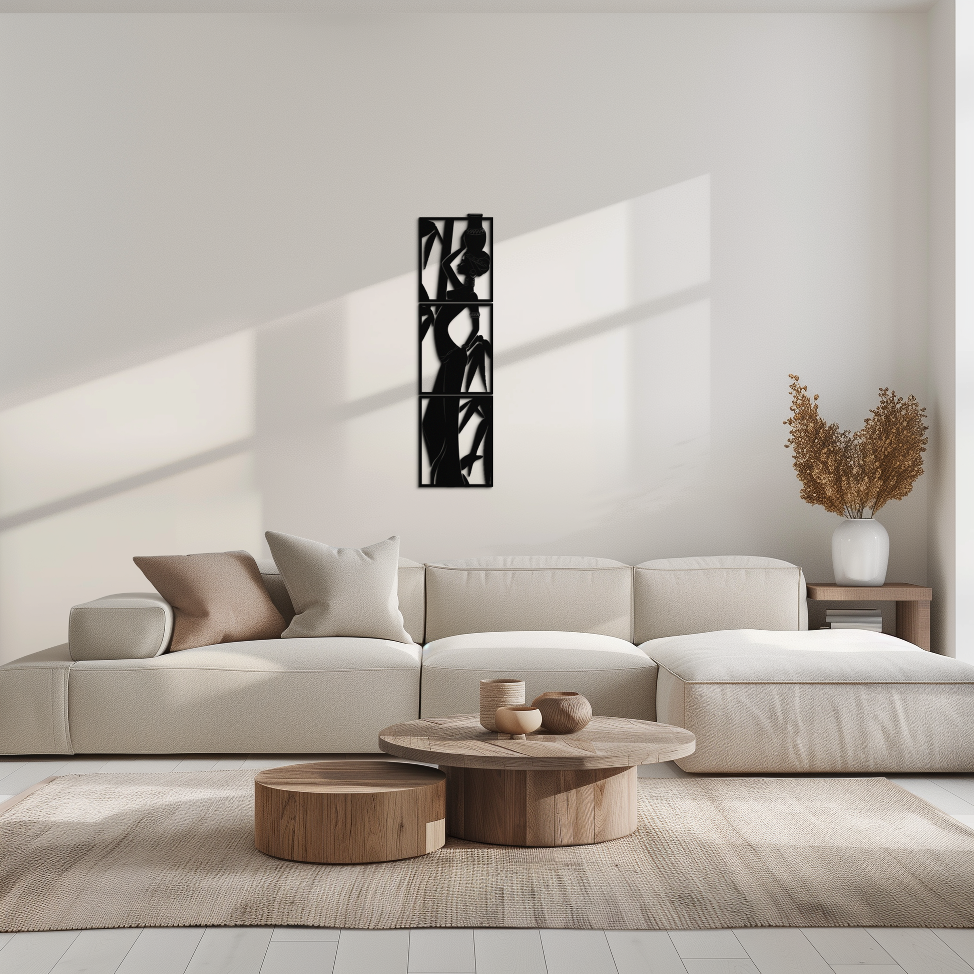 African Woman Metal Wall Art - Elegant Tribal Home Decor - KAF206 - Tampa Home & Garden Store