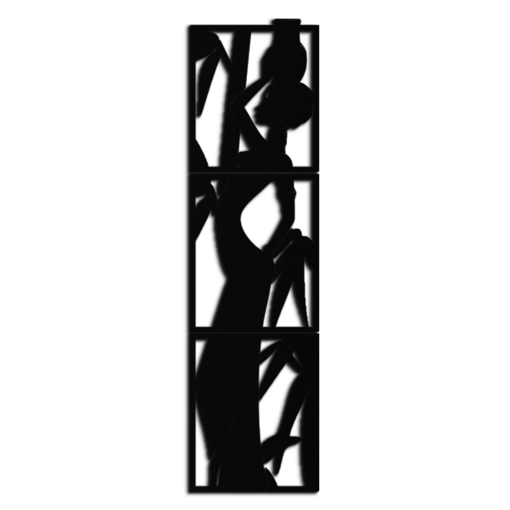 African Woman Metal Wall Art - Elegant Tribal Home Decor - KAF206 - Tampa Home & Garden Store