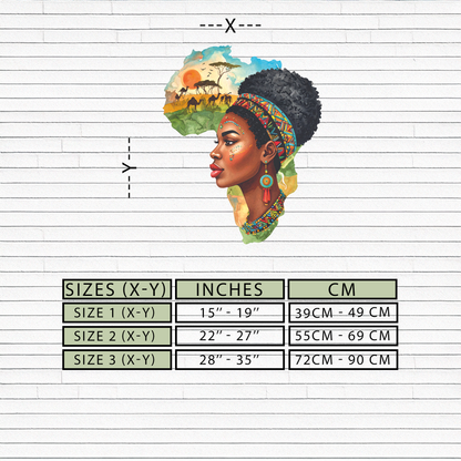 African Woman in Map Metal Wall Art – Cultural UV Printed Decor-KAFUVM012 - Tampa Home & Garden Store
