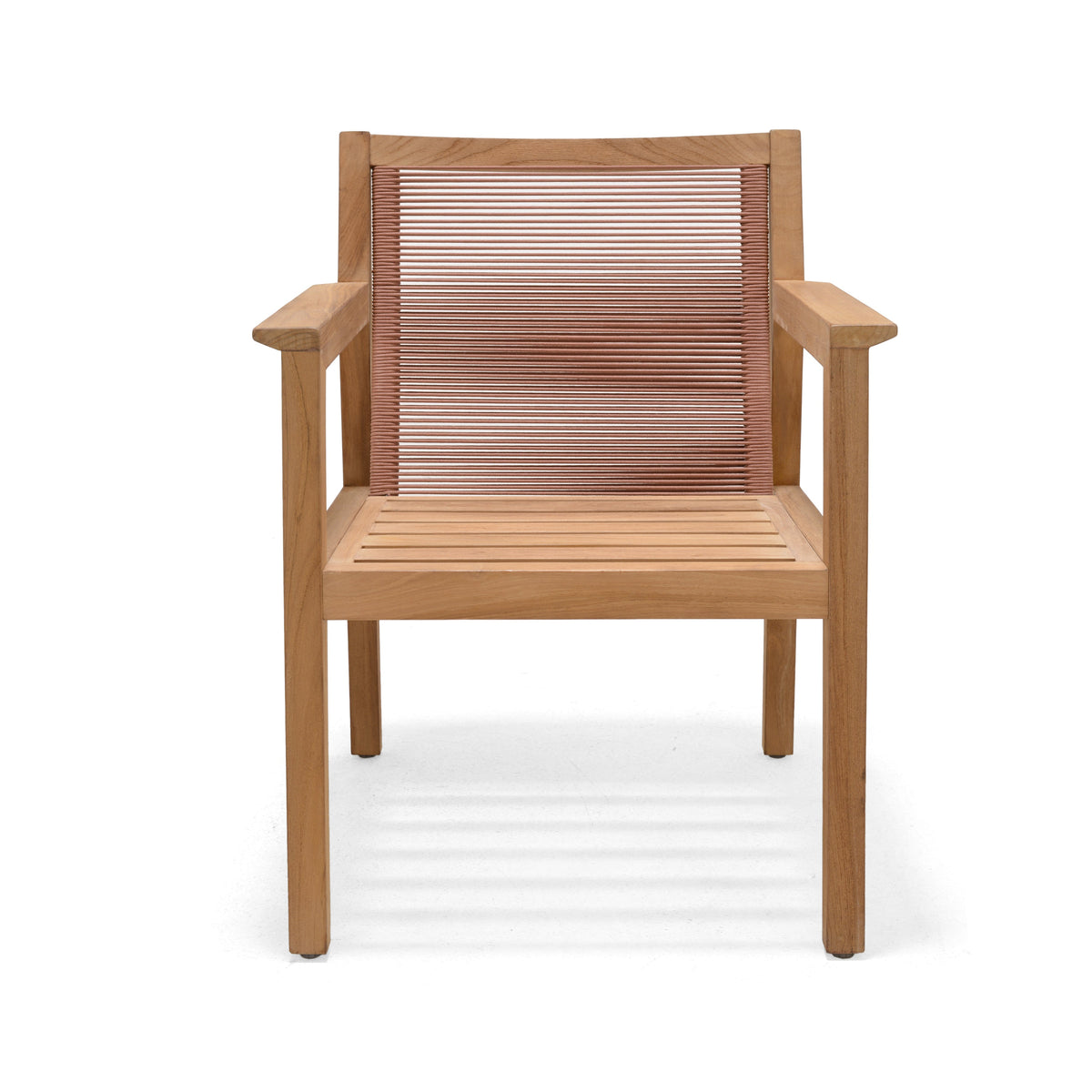 Agate Teak and Rope Armchair Terracotta, teak frame with terracotta rope weave on Tampa Home & Garden Store