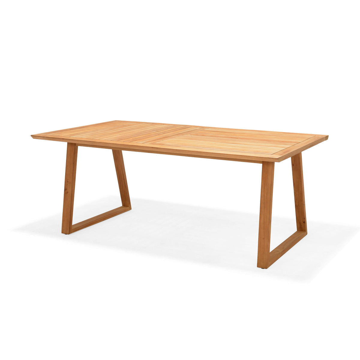 Agate rectangular teak outdoor dining table with slatted top LifestyleGarden US on Tampa Home & Garden Store
