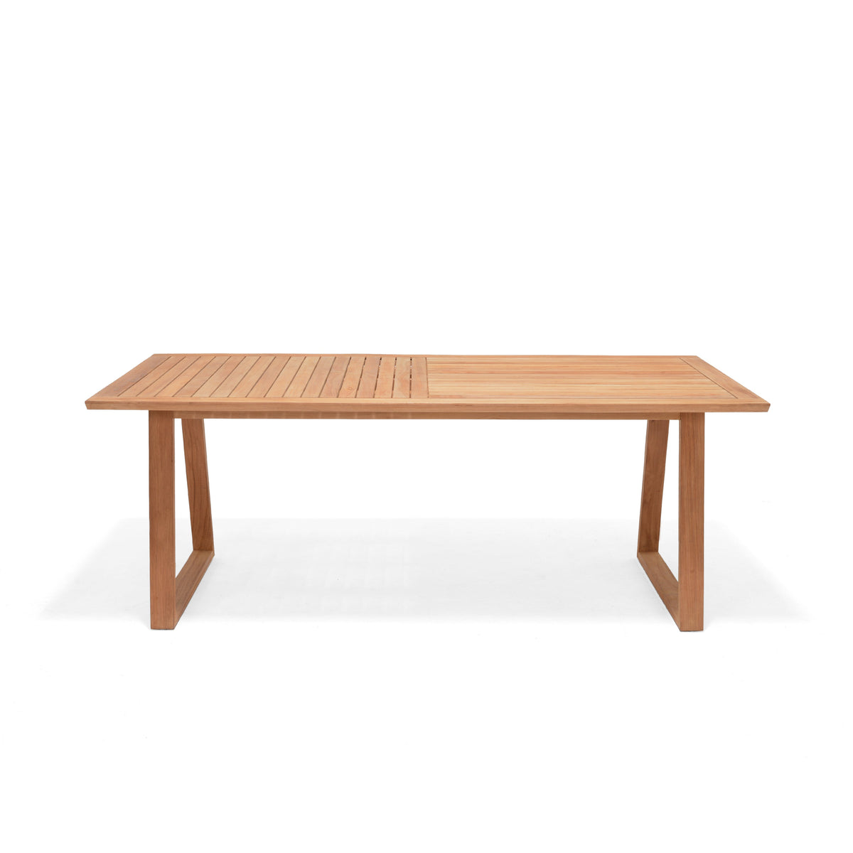 Agate rectangular teak outdoor dining table natural wood finish LifestyleGarden US on Tampa Home & Garden Store