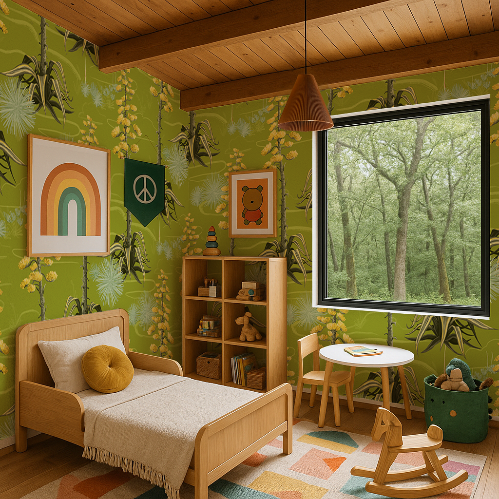 Agave Valley Wallpaper, green - Tampa Home & Garden Store