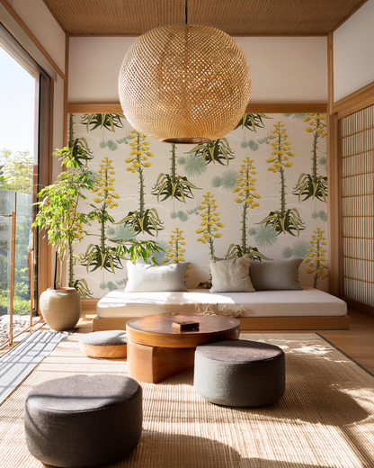 Agave Valley Wallpaper, off-white - Tampa Home & Garden Store
