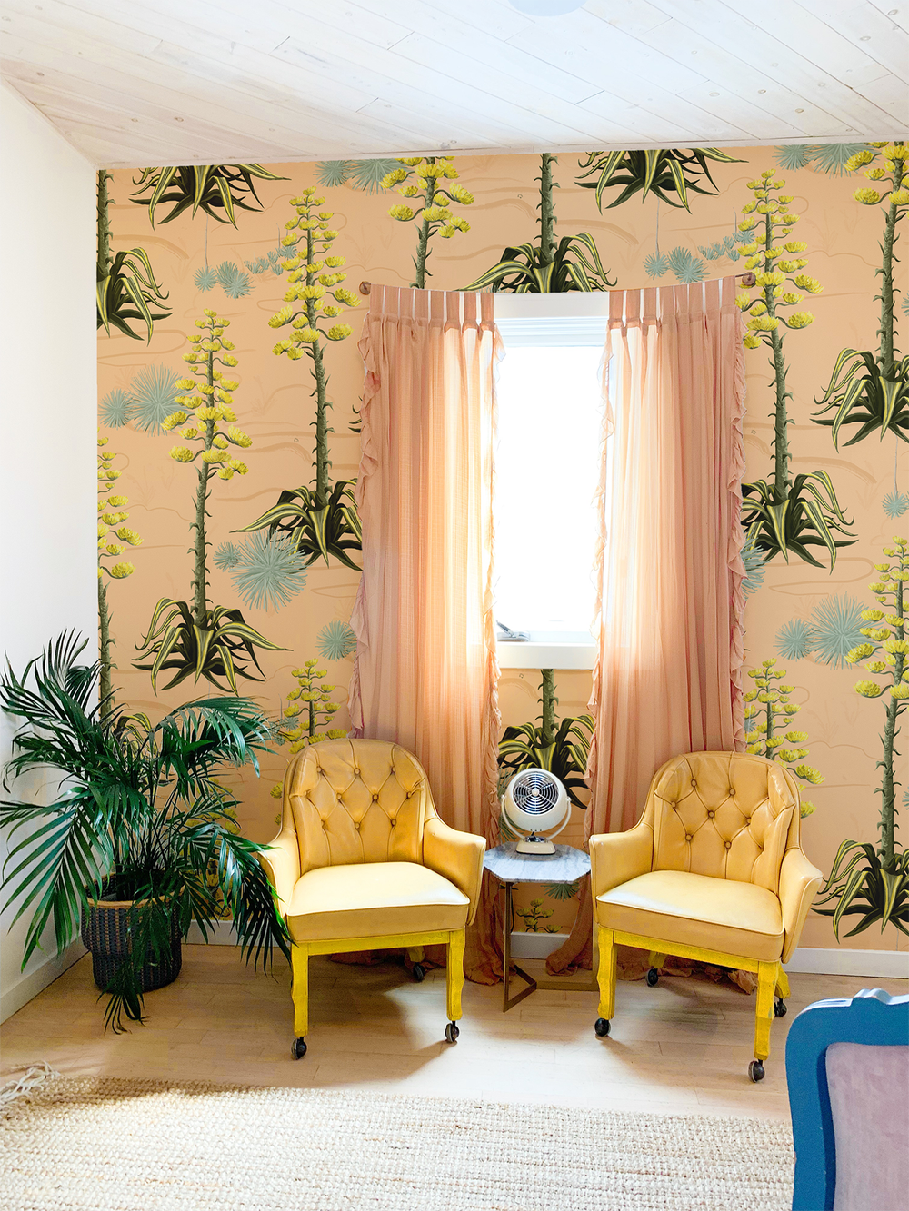 Agave Valley Wallpaper, peach - Tampa Home & Garden Store