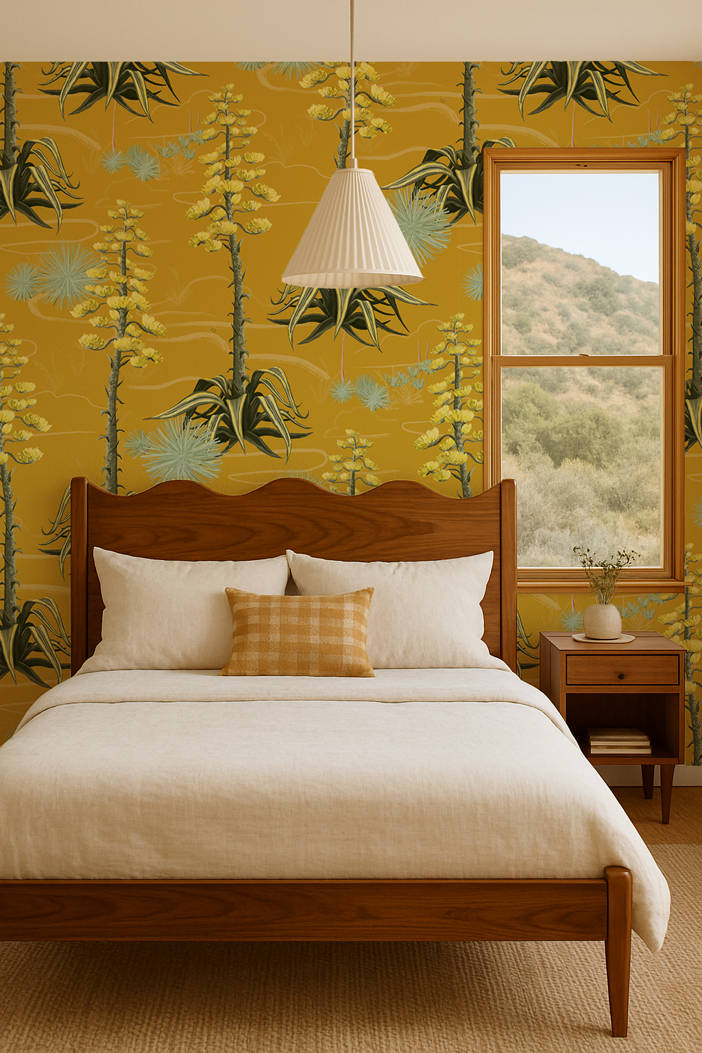 Agave Valley Wallpaper, yellow - Tampa Home & Garden Store