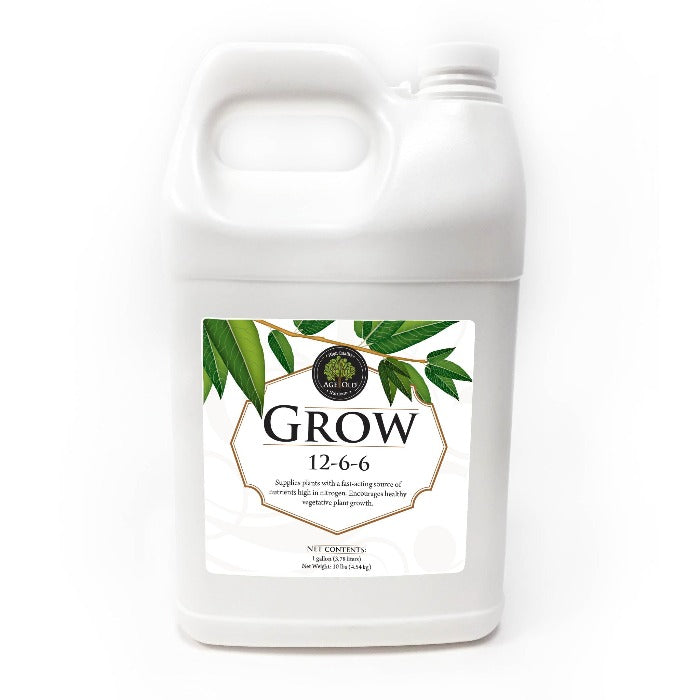 Age Old Liquid Grow 12-6-6 fertilizer white plastic bottle Rivendell Distribution on Tampa Home & Garden Store