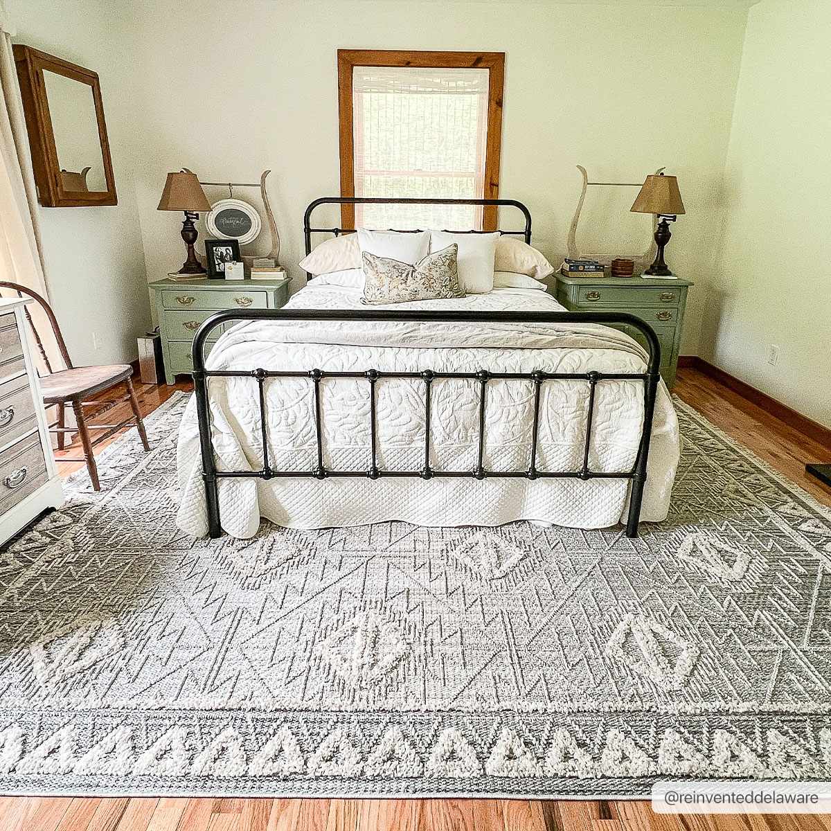 Agoo High-Low Pile Rustic Rug gray geometric area rug for bedroom on Tampa Home & Garden Store