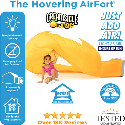 AirFort Creamsicle Orange Inflatable Play Fort for kids, playhouse by AirFort.com on Tampa Home & Garden Store