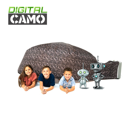 AirFort digital camo inflatable play tent for kids with camouflage dome and robot graphics on Tampa Home & Garden Store