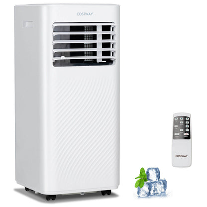 Aire acondicionado portátil 4 en 1 de 10000 BTU con humidificador y modo de suspensión - Negro