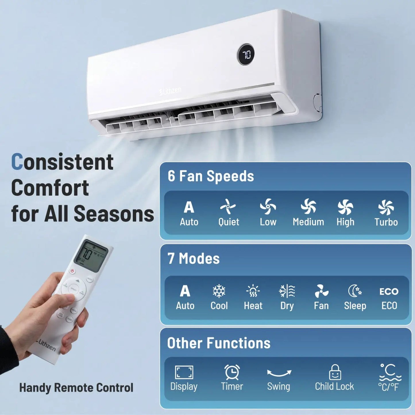 Air Conditioner Mini Split 12K BTU 18.1 SEER2
