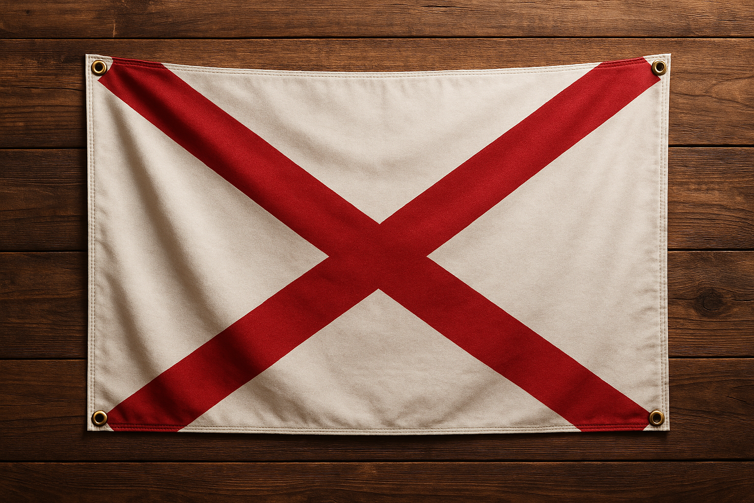 Alabama Flag with Grommets Along the Edges for Wall Hanging - Tampa Home & Garden Store
