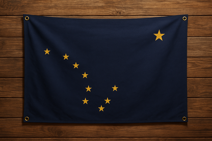 Alaska Flag with Grommets Along the Edges for Wall Hanging - Tampa Home & Garden Store