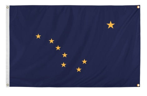 Alaska Flag with Grommets Along the Edges for Wall Hanging - Tampa Home & Garden Store