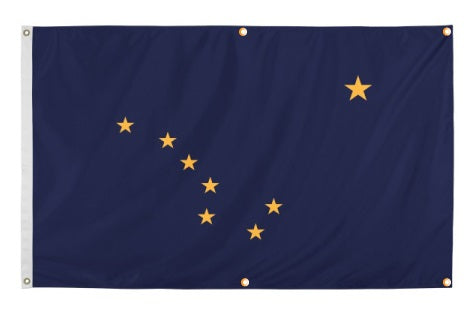 Alaska Flag with Grommets Along the Edges for Wall Hanging - Tampa Home & Garden Store