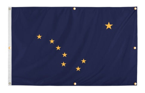 Alaska Flag with Grommets Along the Edges for Wall Hanging - Tampa Home & Garden Store