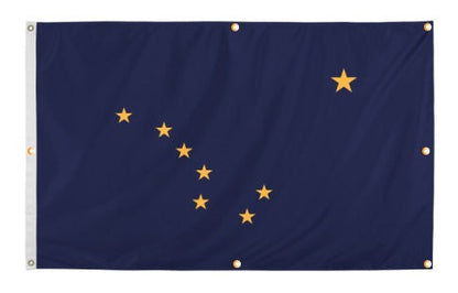 Alaska Flag with Grommets Along the Edges for Wall Hanging - Tampa Home & Garden Store
