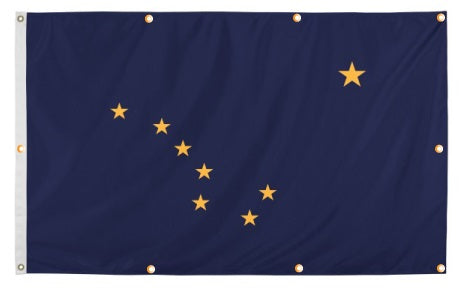 Alaska Flag with Grommets Along the Edges for Wall Hanging - Tampa Home & Garden Store