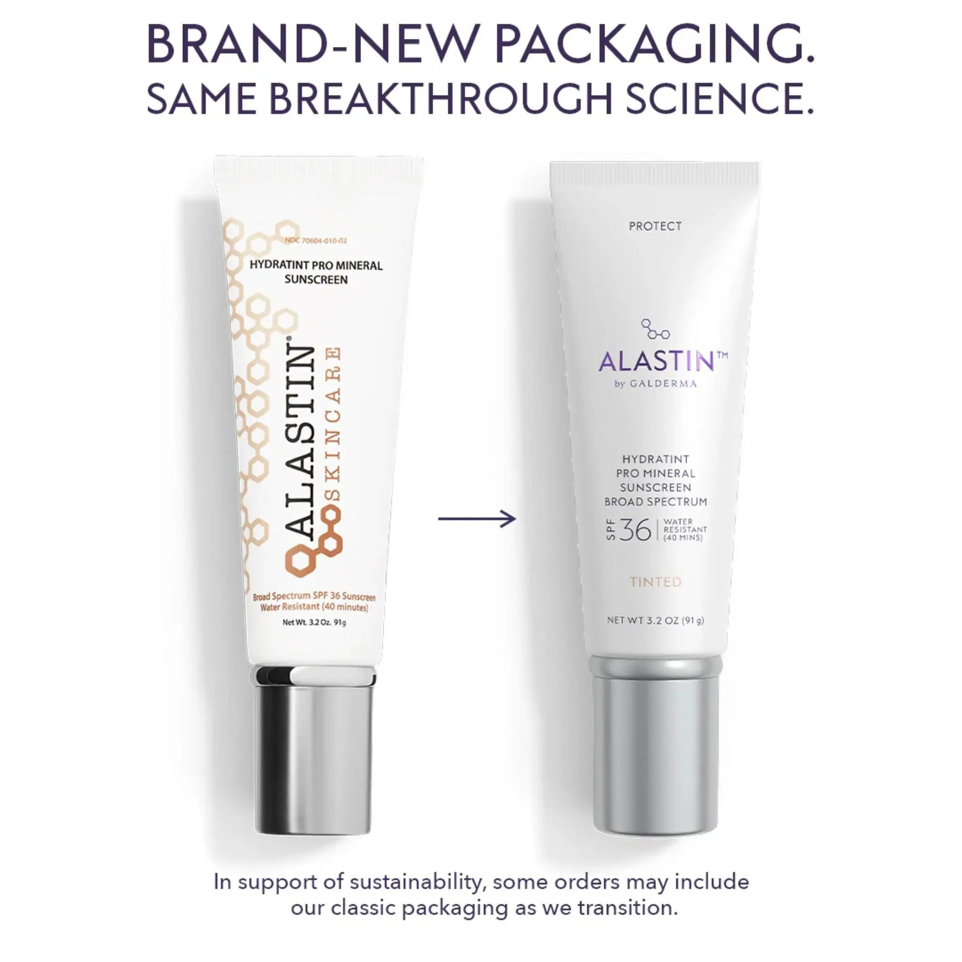Alastin HydraTint Pro Mineral Sunscreen SPF 36 3.2 oz tinted mineral sunscreen tubes on Tampa Home & Garden Store