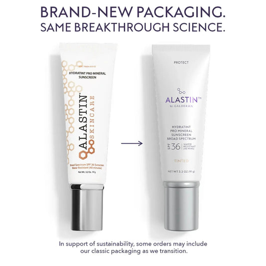Alastin HydraTint Pro Mineral Sunscreen SPF 36 3.2 oz tinted mineral sunscreen tubes on Tampa Home & Garden Store