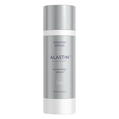 Alastin HA Immerse Serum 1 oz bottle in metallic silver with white band on Tampa Home & Garden Store