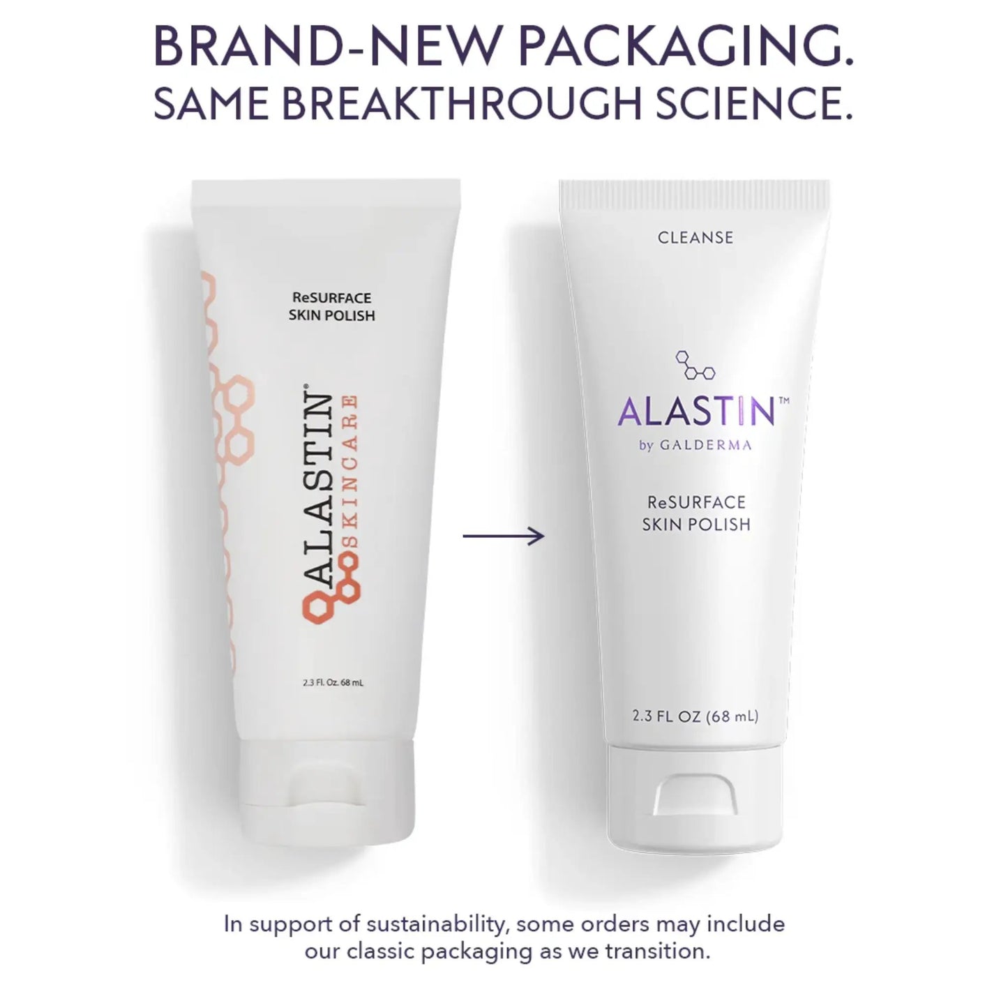 Two Alastin ReSURFACE Skin Polish and Cleanse tubes, white packaging, 2.3 oz each on Tampa Home & Garden Store