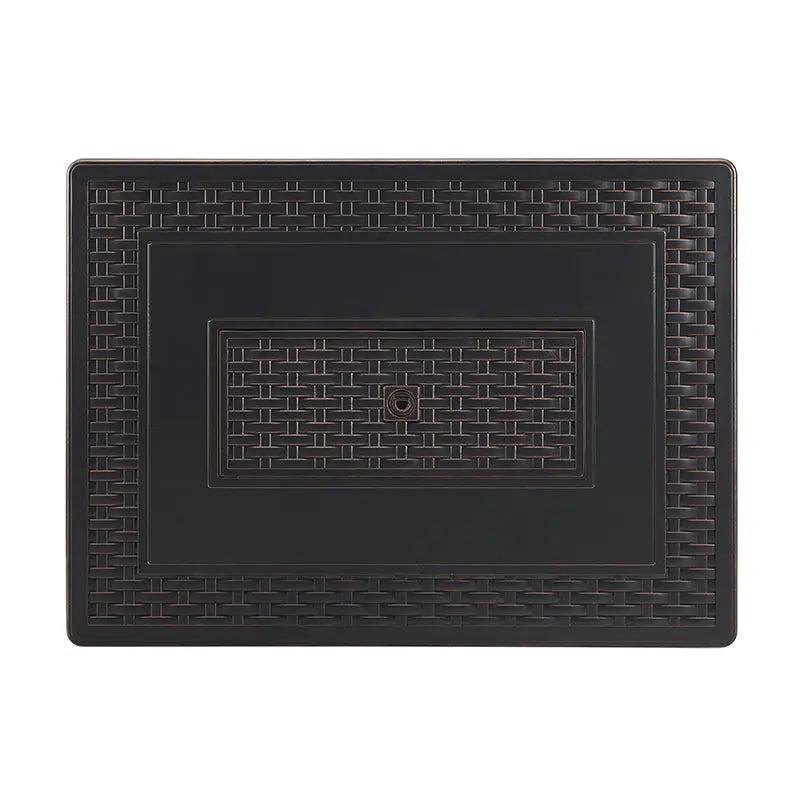 Albany 44" Rectangular Woven Aluminum Convertible Gas Fire Pit Table - Tampa Home & Garden Store