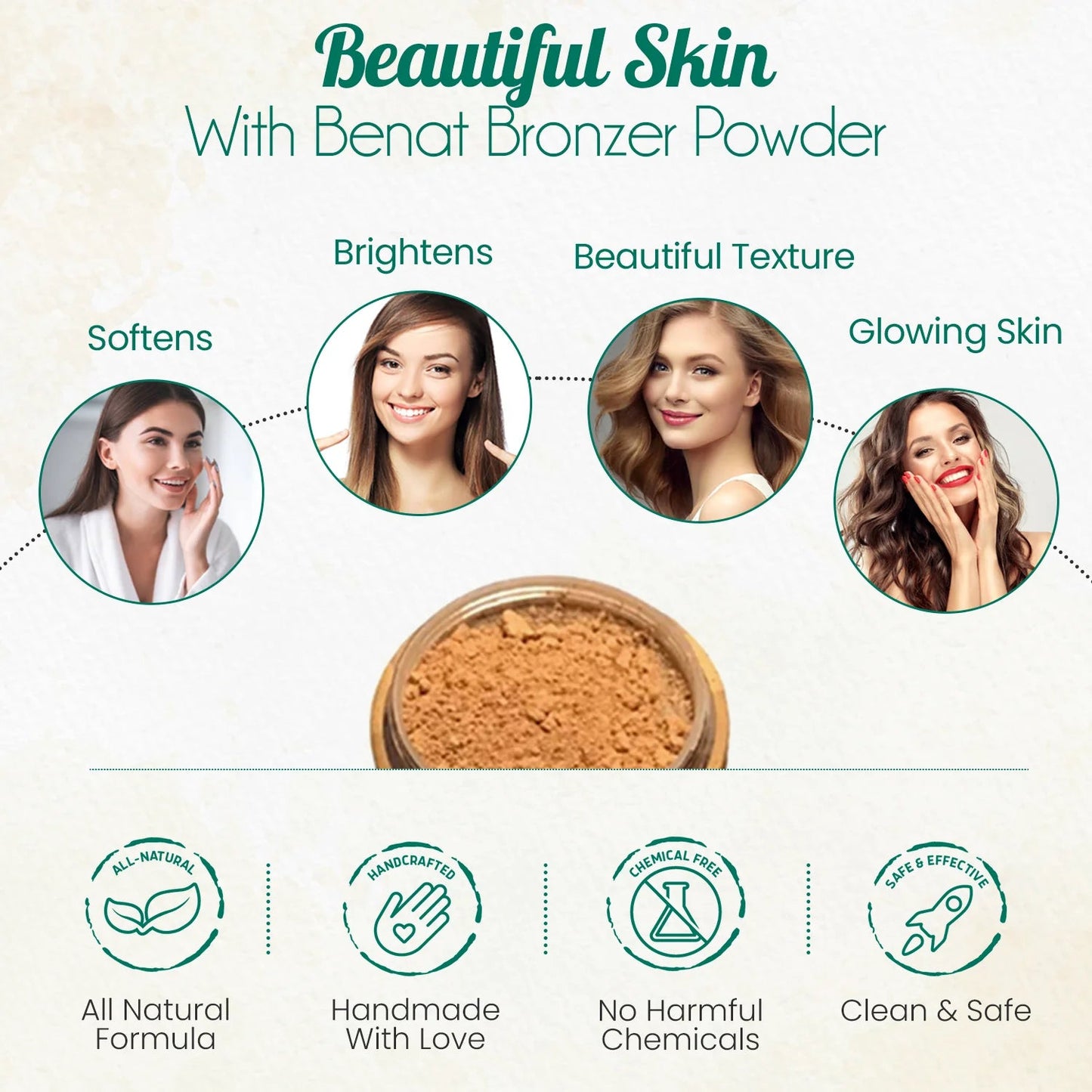 All-Natural Bronzer Loose Powder. Eco-Friendly - Tampa Home & Garden Store