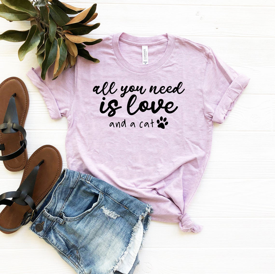 All You Need Is Love And A Cat T-Shirt - Tampa Home & Garden Store