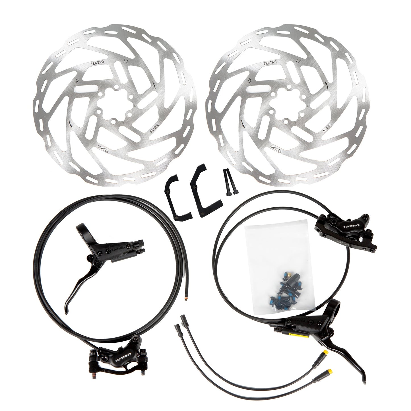 Tektro 4 Piston Hydraulic Brake Kit and Rotor