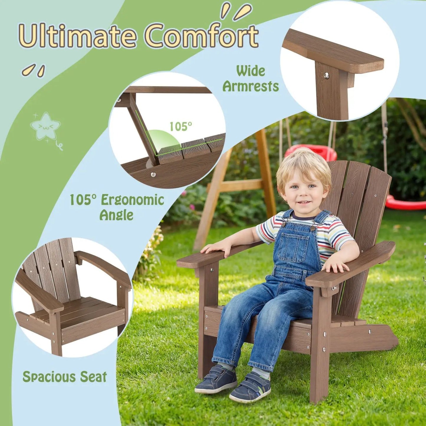 All-Weather High Chair for Kids 3 to 8 Comfort