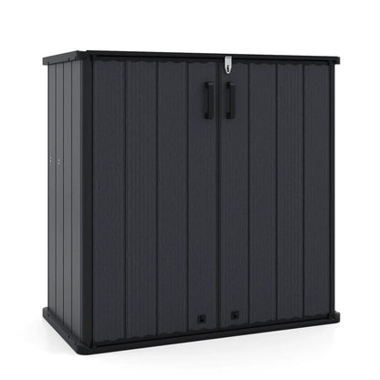 All-Weather Storage Box with Floor and Shelf