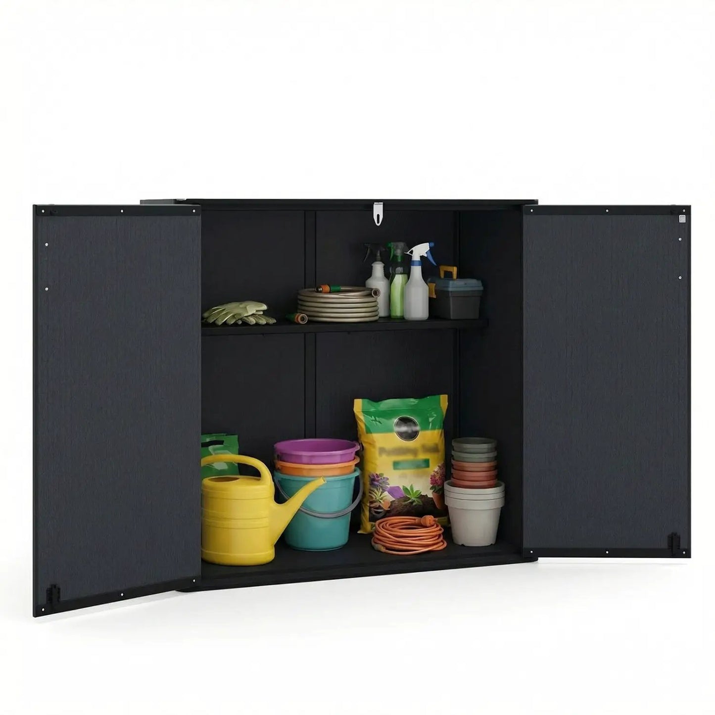 All-Weather Storage Box with Floor and Shelf