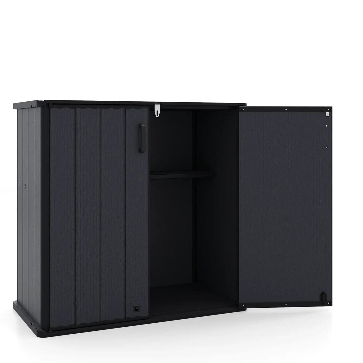 All-Weather Storage Box with Floor and Shelf