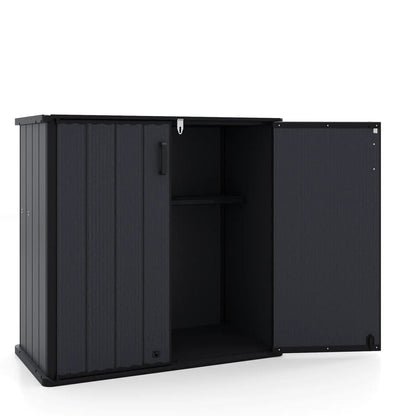 All-Weather Storage Box with Floor and Shelf