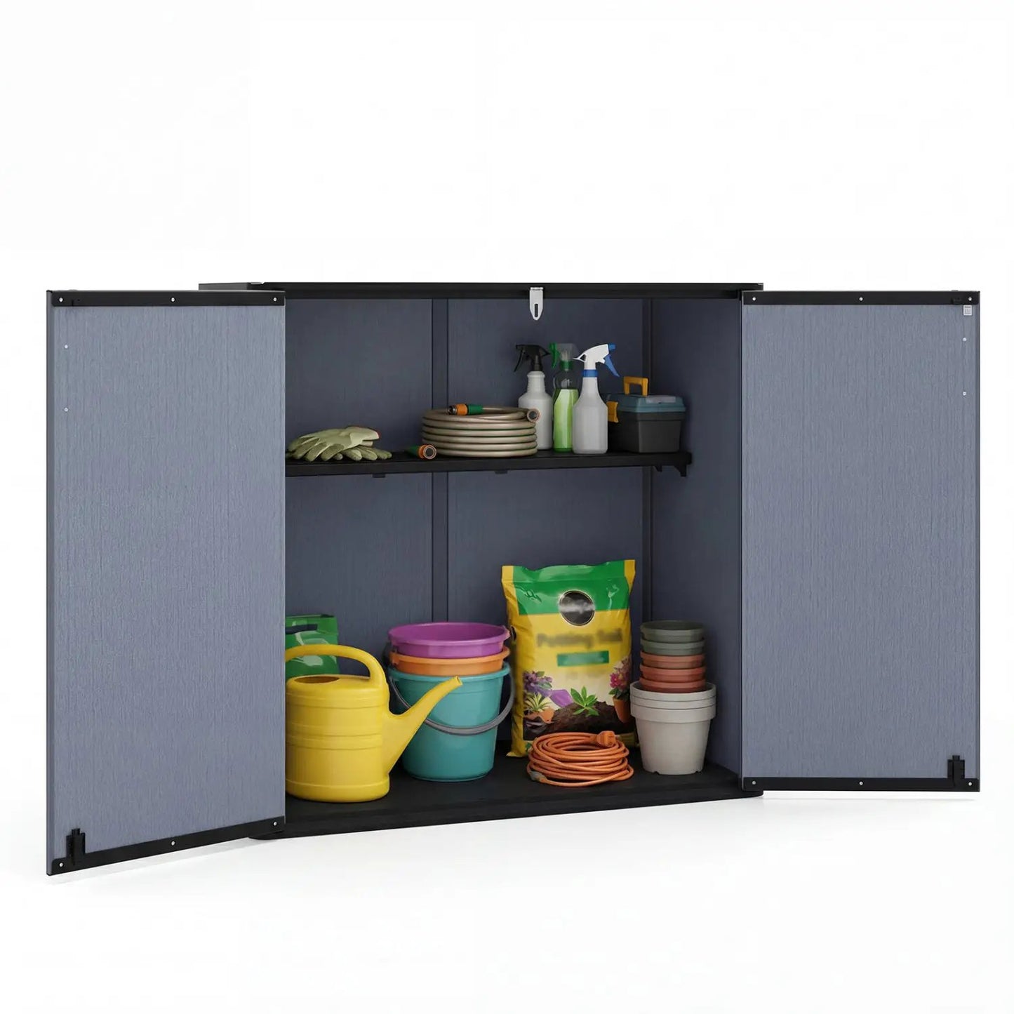 All-Weather Storage Box with Floor and Shelf