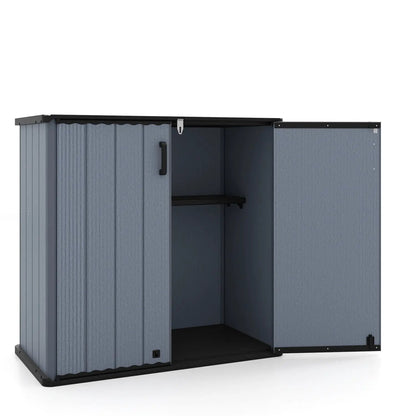 All-Weather Storage Box with Floor and Shelf
