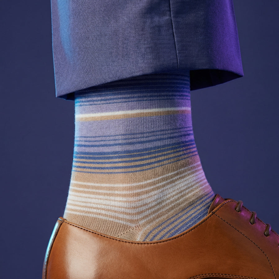 Weekly Sply 7-Pack Fancy Dress Socks by DeadSoxy boardroom socks with multicolor striped pattern on Tampa Home & Garden Store