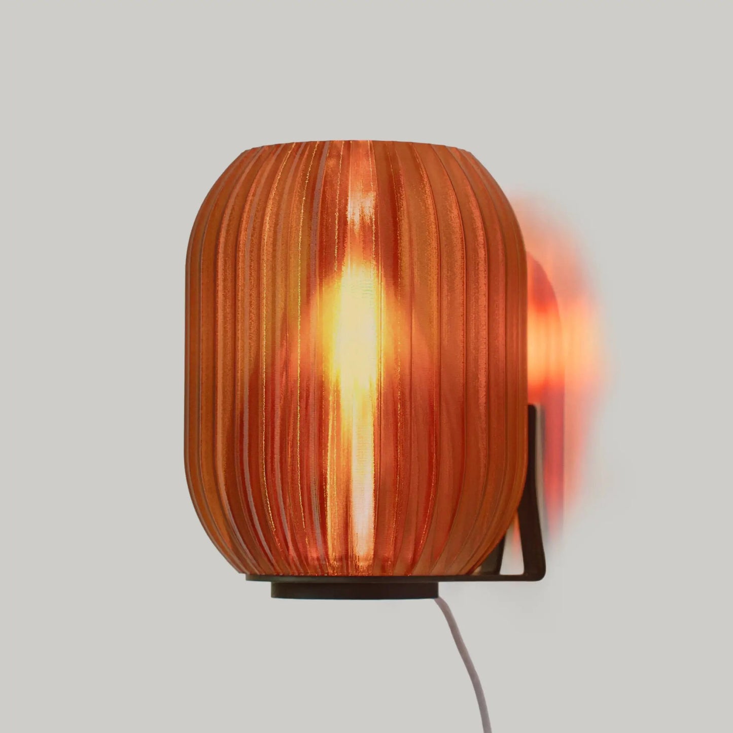 Allium Sconce wall light in orange ribbed glass by Wooj Design on Tampa Home & Garden Store