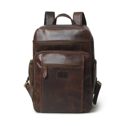 Alpha Brown Buffalo Leather Travel Backpack - Tampa Home & Garden Store
