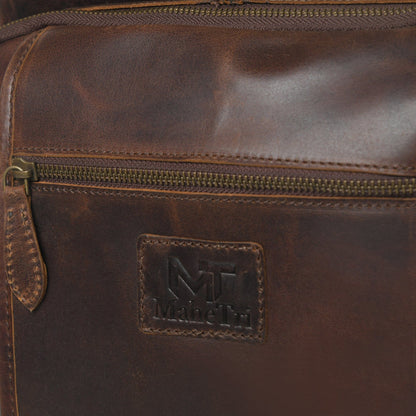 Alpha Brown Buffalo Leather Travel Backpack - Tampa Home & Garden Store