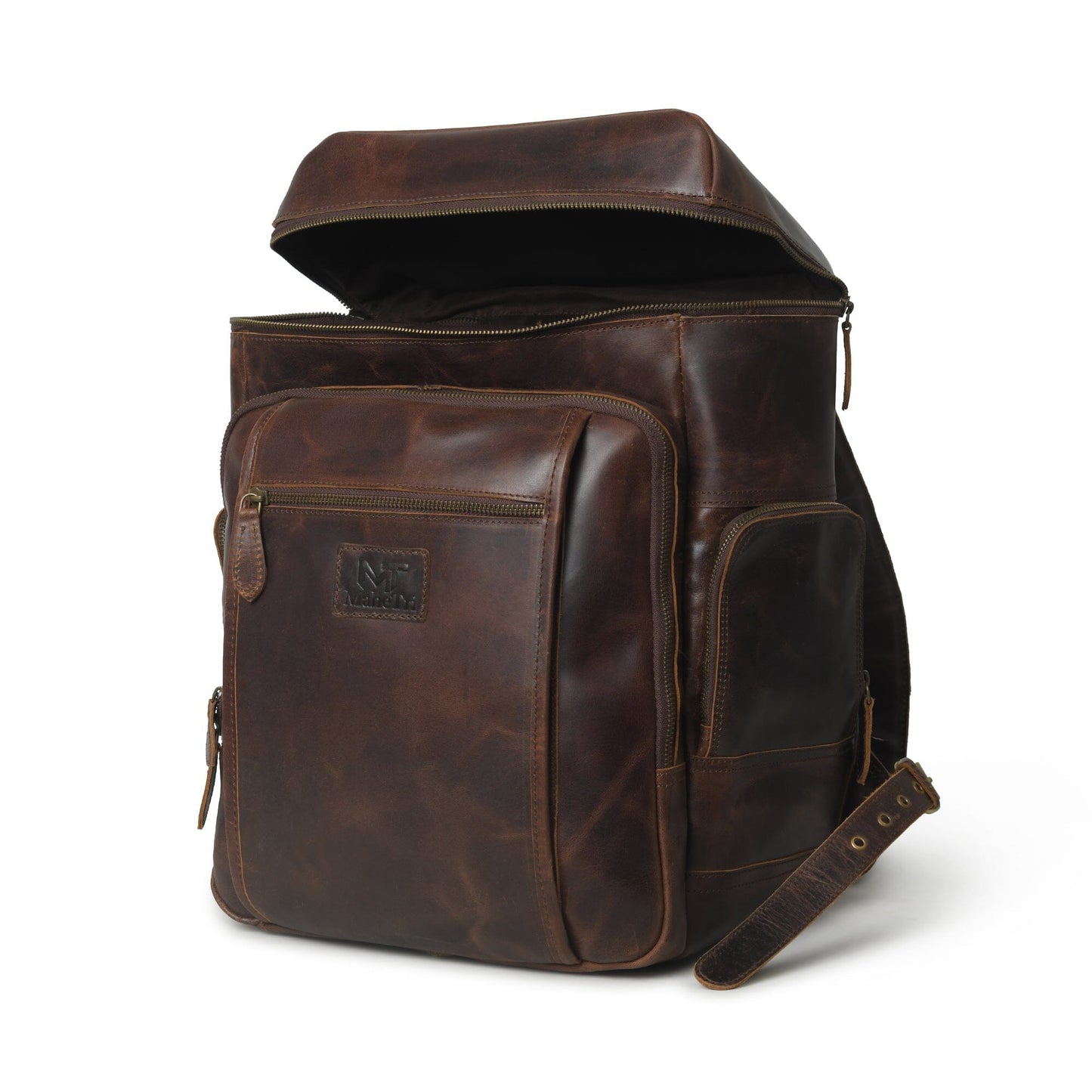 Alpha Brown Buffalo Leather Travel Backpack - Tampa Home & Garden Store
