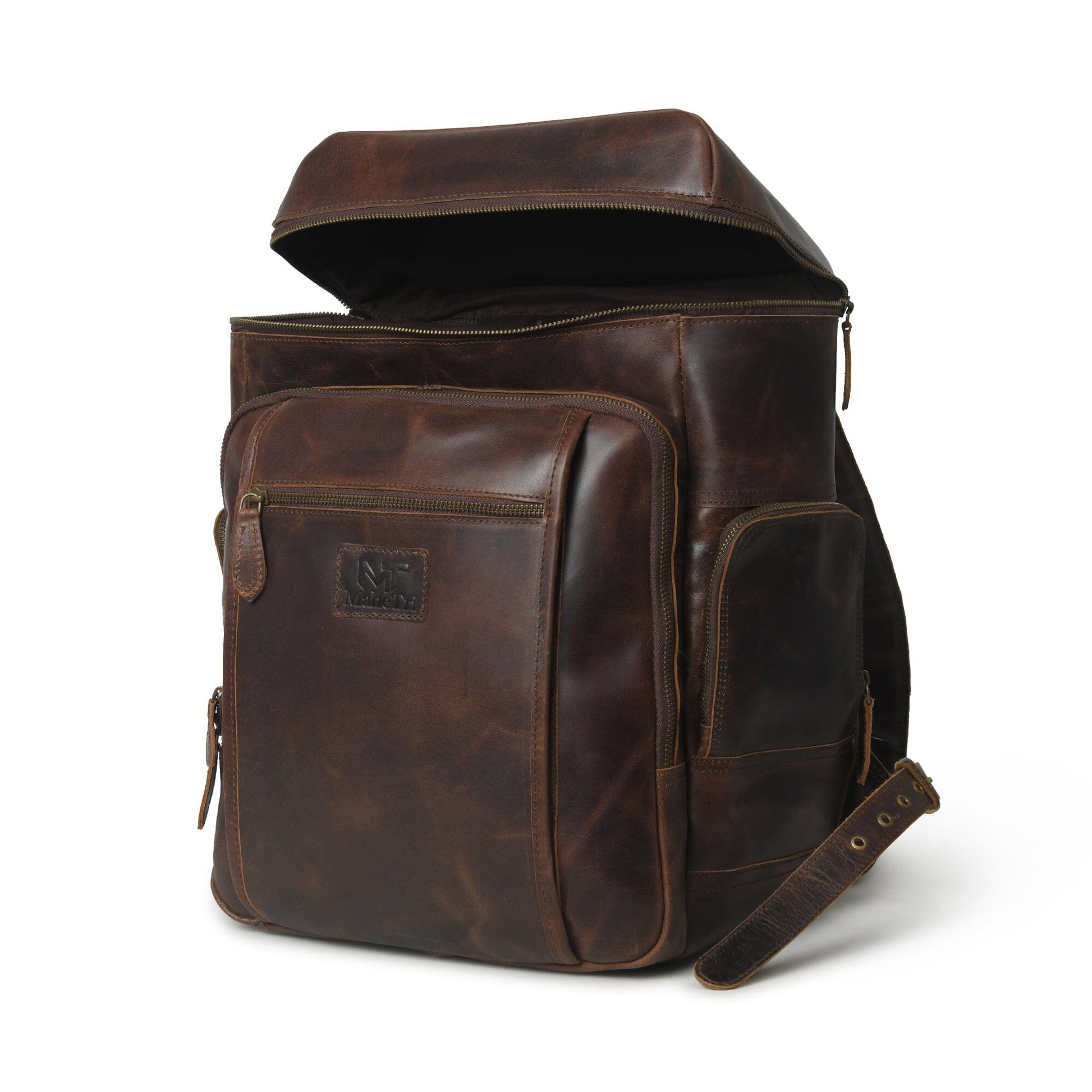 Alpha Brown Buffalo Leather Travel Backpack - Tampa Home & Garden Store