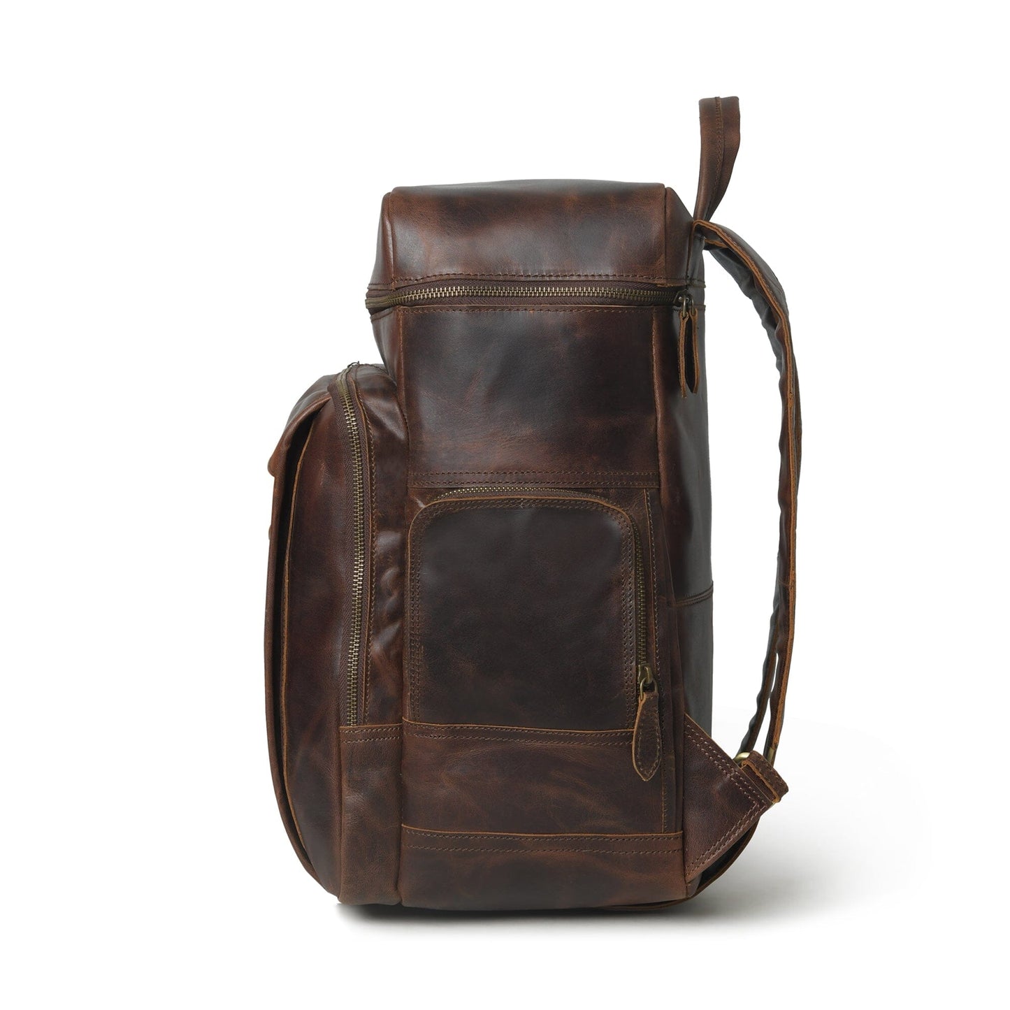 Alpha Brown Buffalo Leather Travel Backpack - Tampa Home & Garden Store