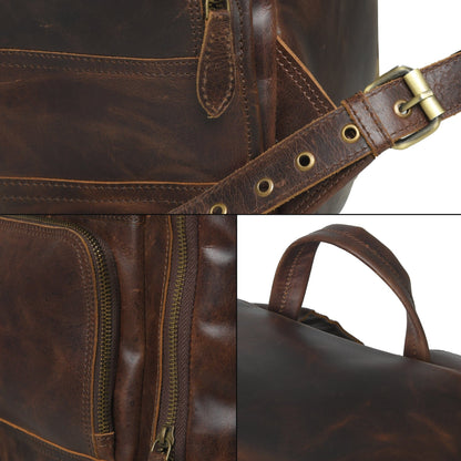 Alpha Brown Buffalo Leather Travel Backpack - Tampa Home & Garden Store