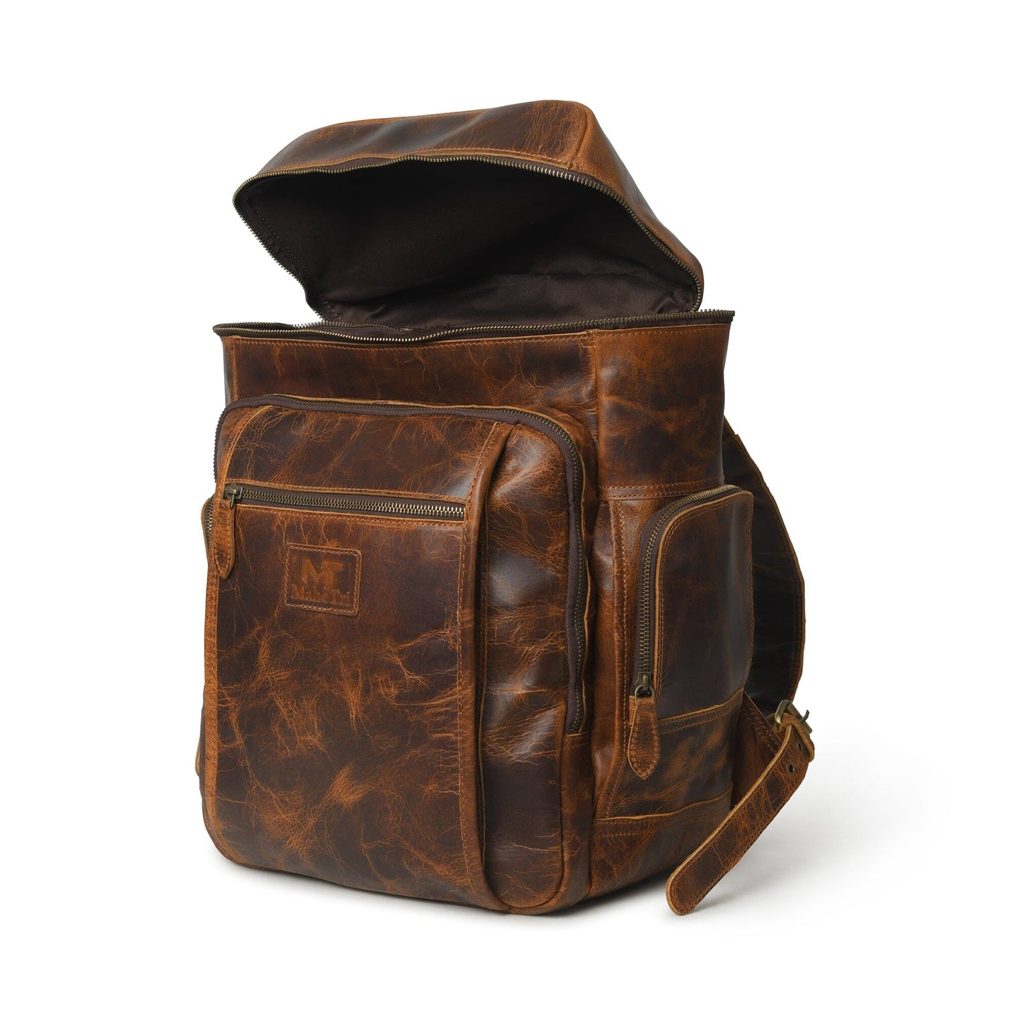 Alpha Caramel Buffalo Leather Travel Backpack - Tampa Home & Garden Store