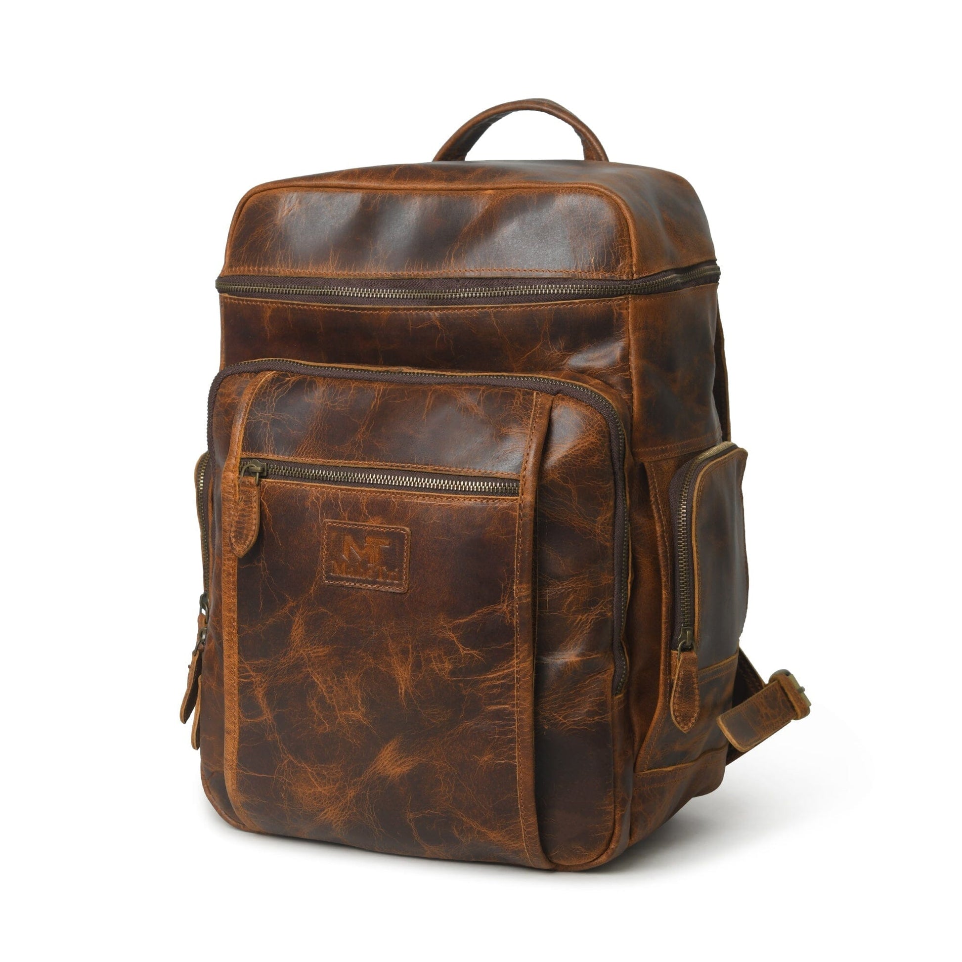 Alpha Caramel Buffalo Leather Travel Backpack - Tampa Home & Garden Store